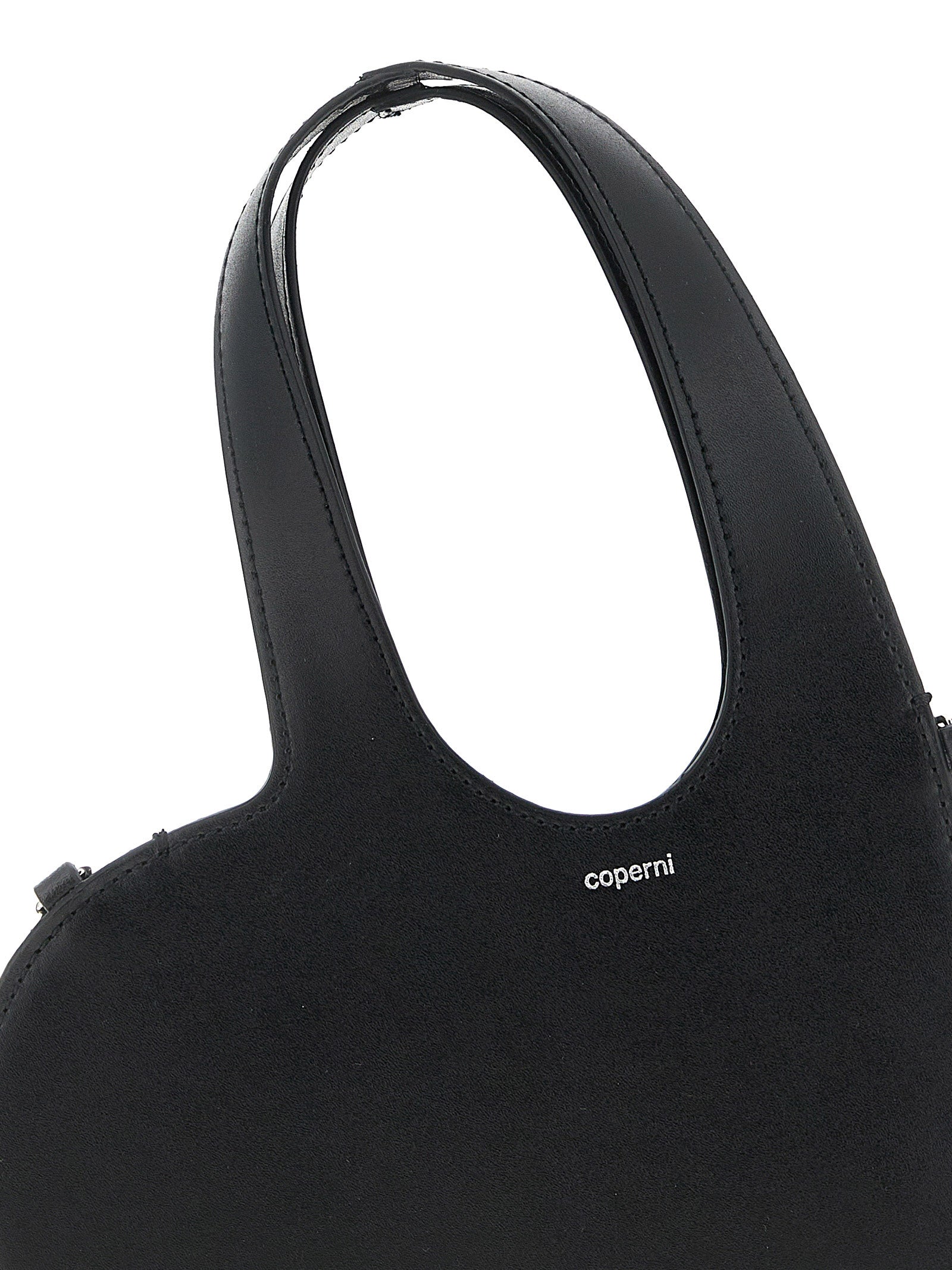Coperni Black Cowhide Mini Heart Handbag