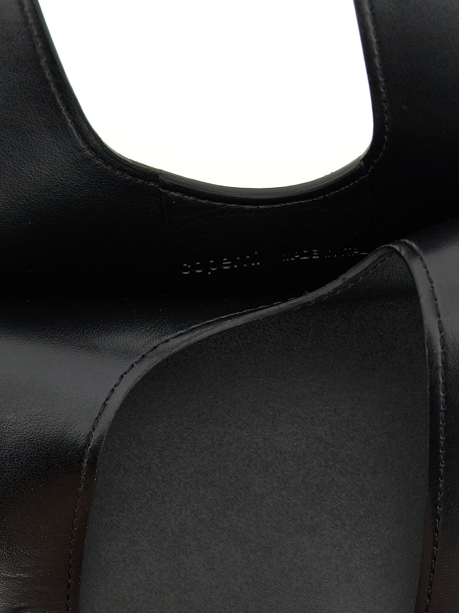 Coperni Black Cowhide Mini Heart Handbag