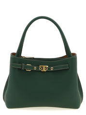 Tod's Bicolor Green Calfskin Mini Handbag