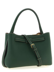 Tod's Bicolor Green Calfskin Mini Handbag