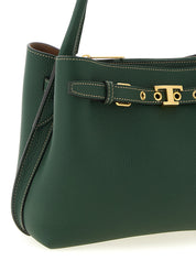 Tod's Bicolor Green Calfskin Mini Handbag