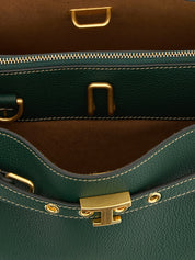 Tod's Bicolor Green Calfskin Mini Handbag
