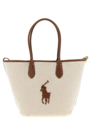Polo Ralph Lauren Brown Cotton Canvas Tote Bag