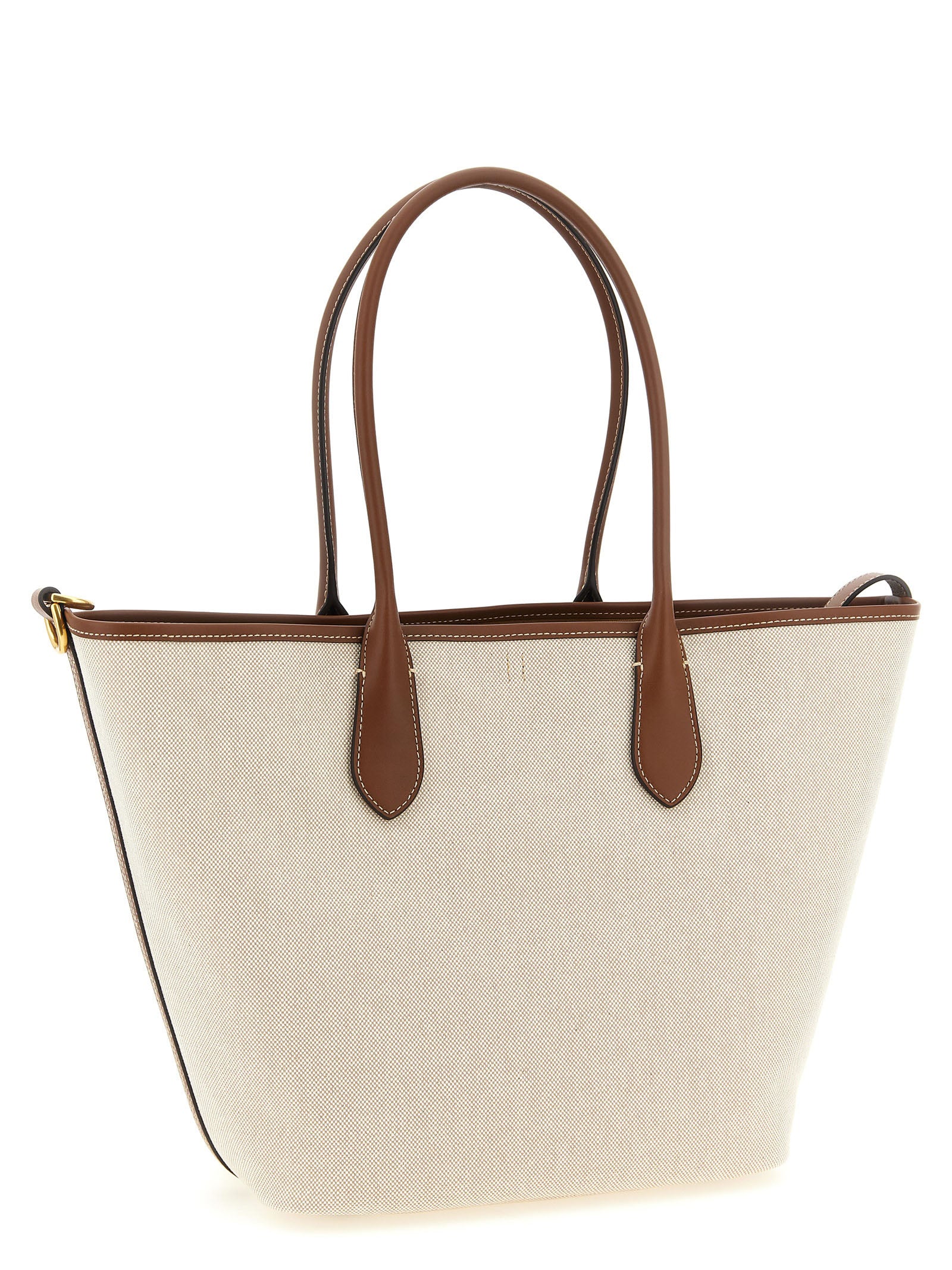 Polo Ralph Lauren Brown Cotton Canvas Tote Bag