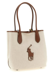 Polo Ralph Lauren Brown Cotton Canvas Tote Bag