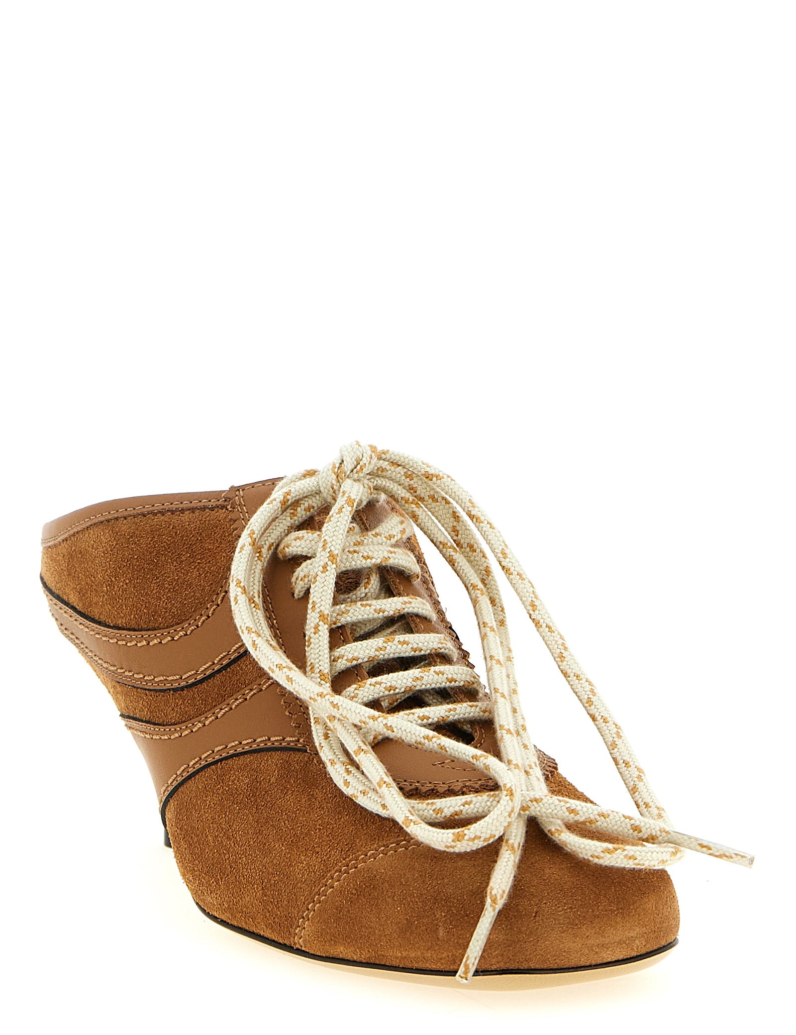 Dries Van Noten Brown Calfskin Platform Sneakers