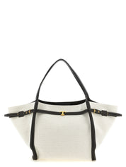 Tod's Multicolor Linen Canvas and Calfskin Tote Bag