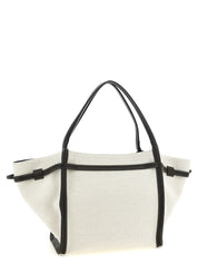 Tod's Multicolor Linen Canvas and Calfskin Tote Bag