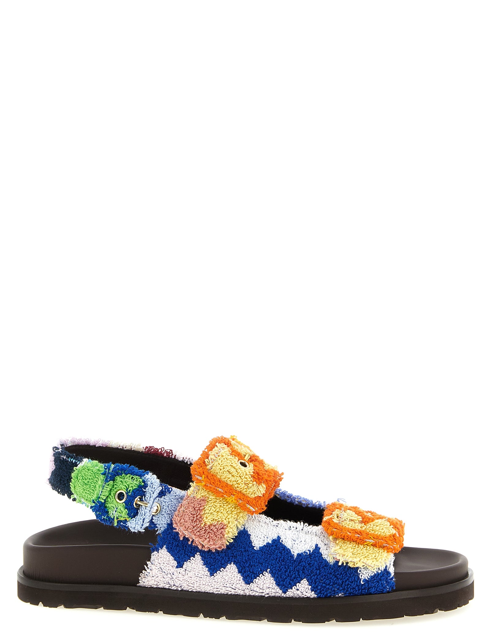 Missoni Multicolor Goatskin Flat Sandals