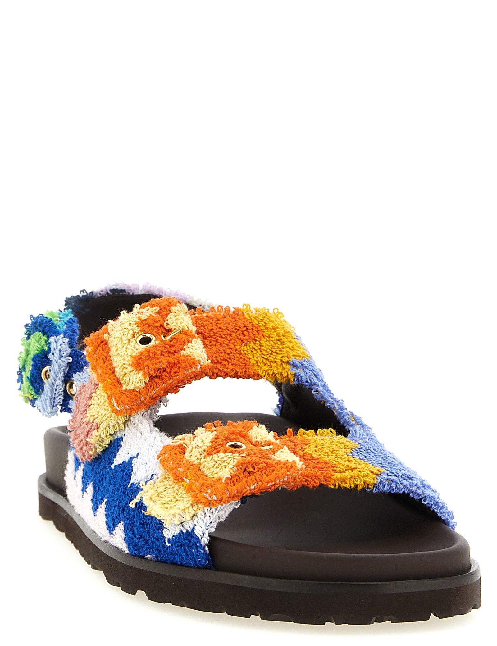 Missoni Multicolor Goatskin Flat Sandals