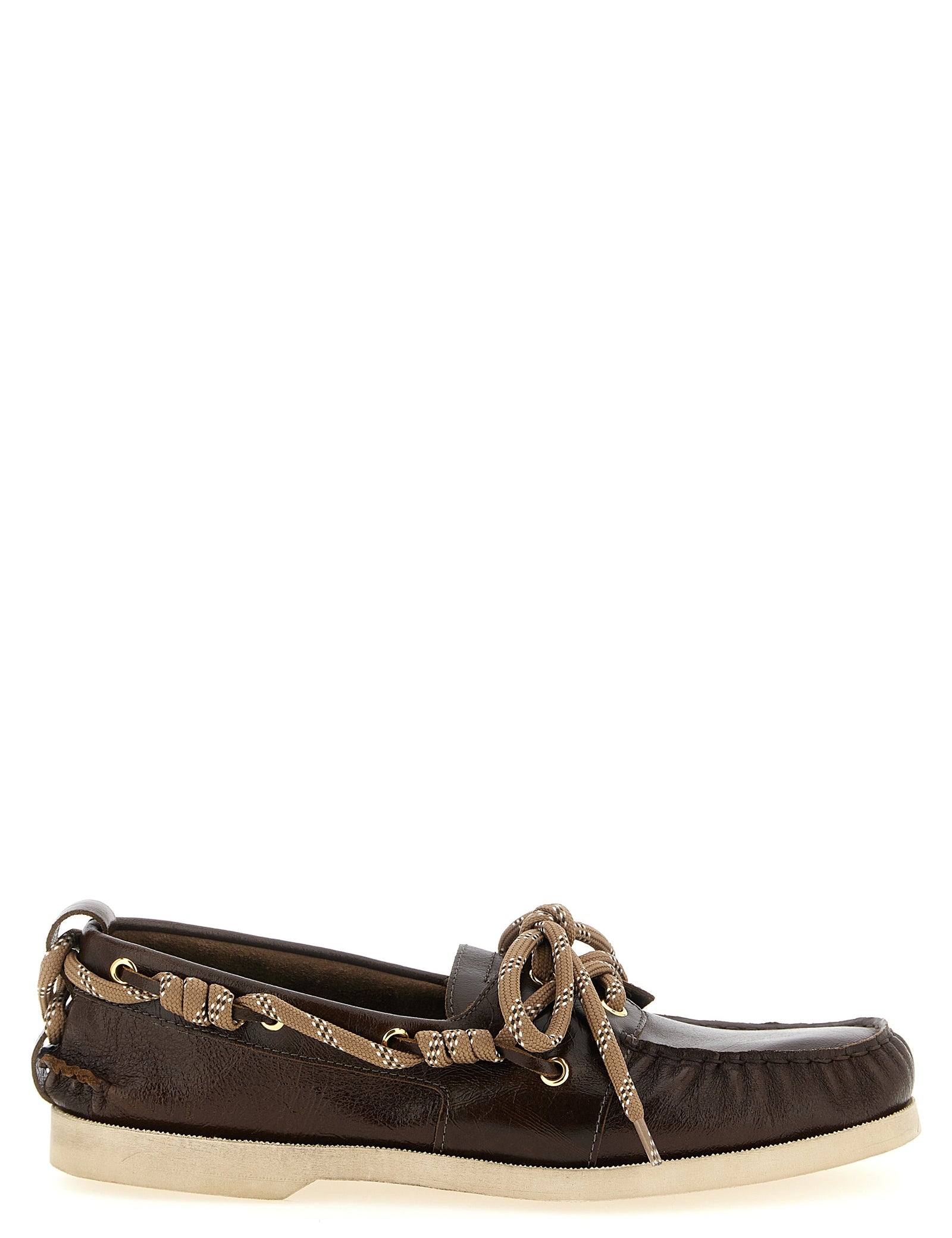 Golden Goose Brown Cowhide Slip-On Loafers