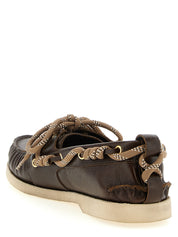 Golden Goose Brown Cowhide Slip-On Loafers