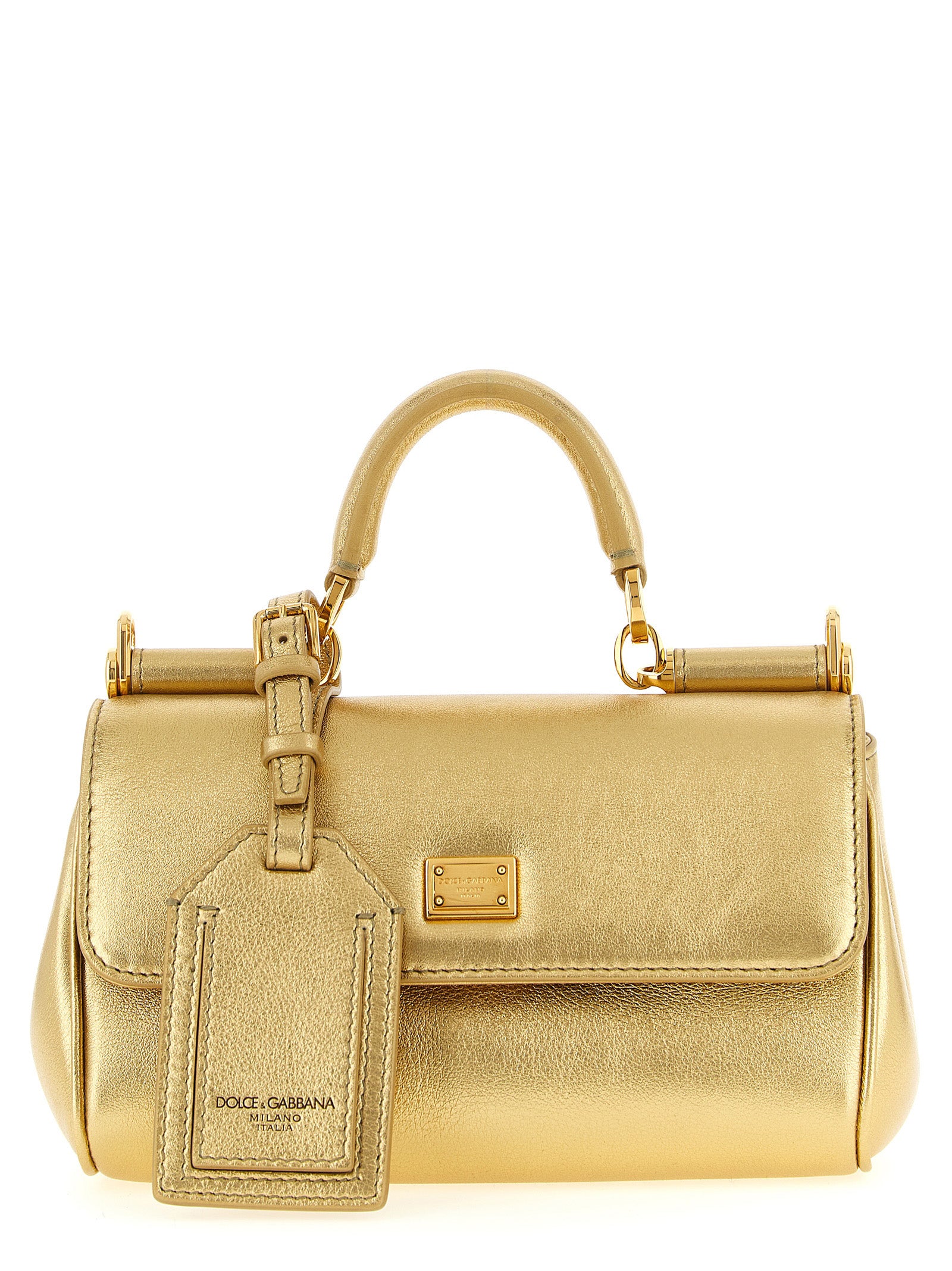 Dolce & Gabbana Gold Calfskin Mini Handbag
