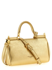 Dolce & Gabbana Gold Calfskin Mini Handbag