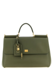 Dolce & Gabbana Green Calfskin Maxi Handbag