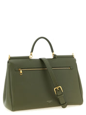Dolce & Gabbana Green Calfskin Maxi Handbag