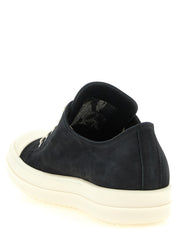 Rick Owens Black Calfskin Low Top Sneakers