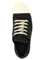Rick Owens Black Calfskin Low Top Sneakers