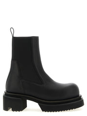 Rick Owens Black Goatskin Ankle Boots