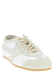 Dries Van Noten Beige Cowhide and Suede Low Top Sneakers