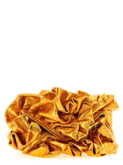 Dries Van Noten Orange Laminated Leather Clutch Bag