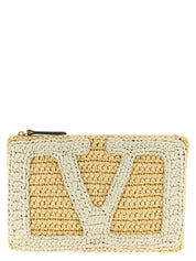 Valentino Garavani White Viscose Clutch Bag