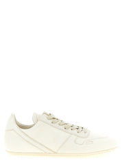 Rick Owens White Lamb Leather Low Top Sneakers