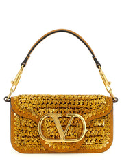 Valentino Garavani Gold Viscose Shoulder Bag