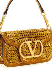 Valentino Garavani Gold Viscose Shoulder Bag