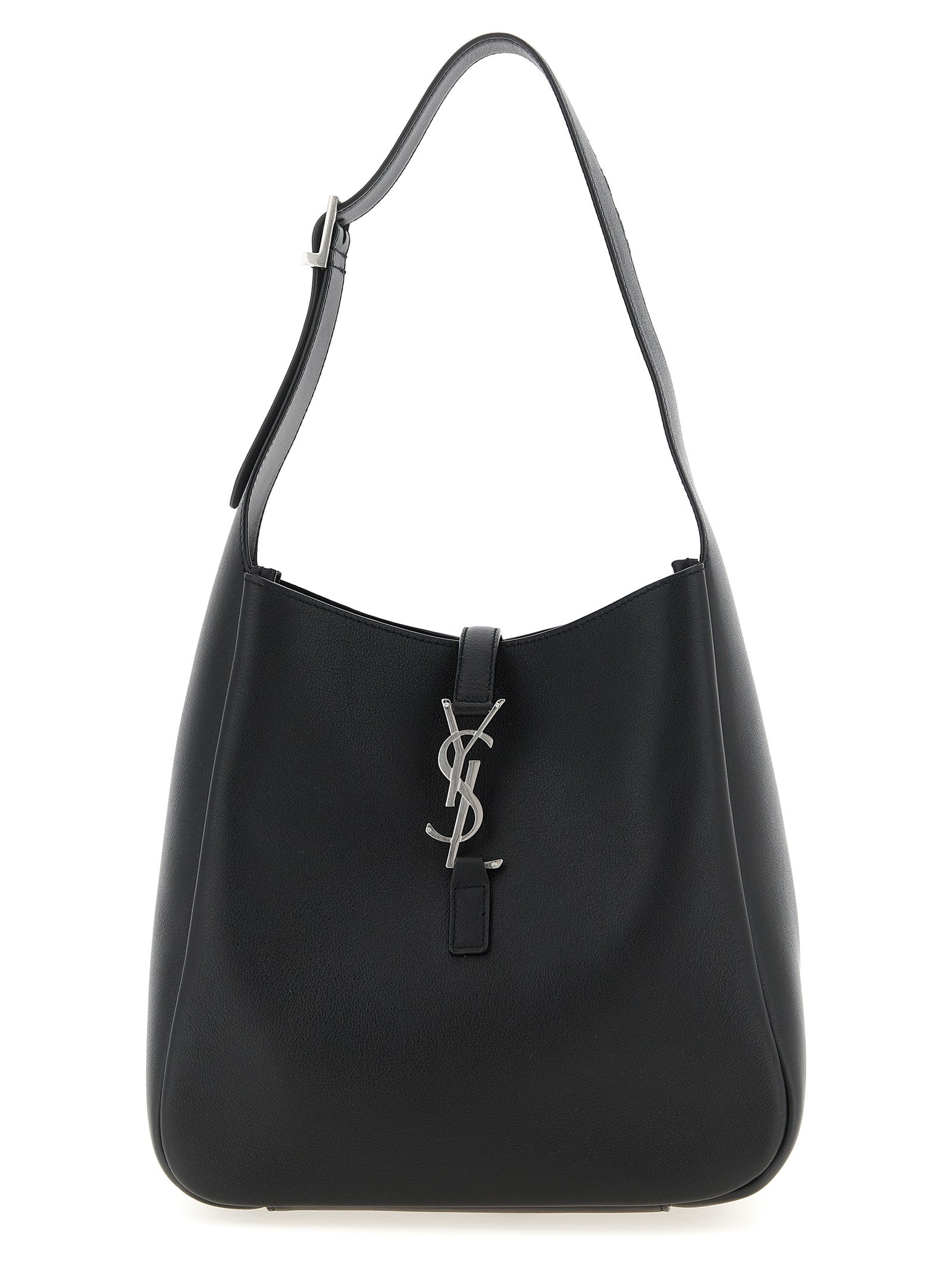 Saint Laurent Black Calfskin Micro Shoulder Bag