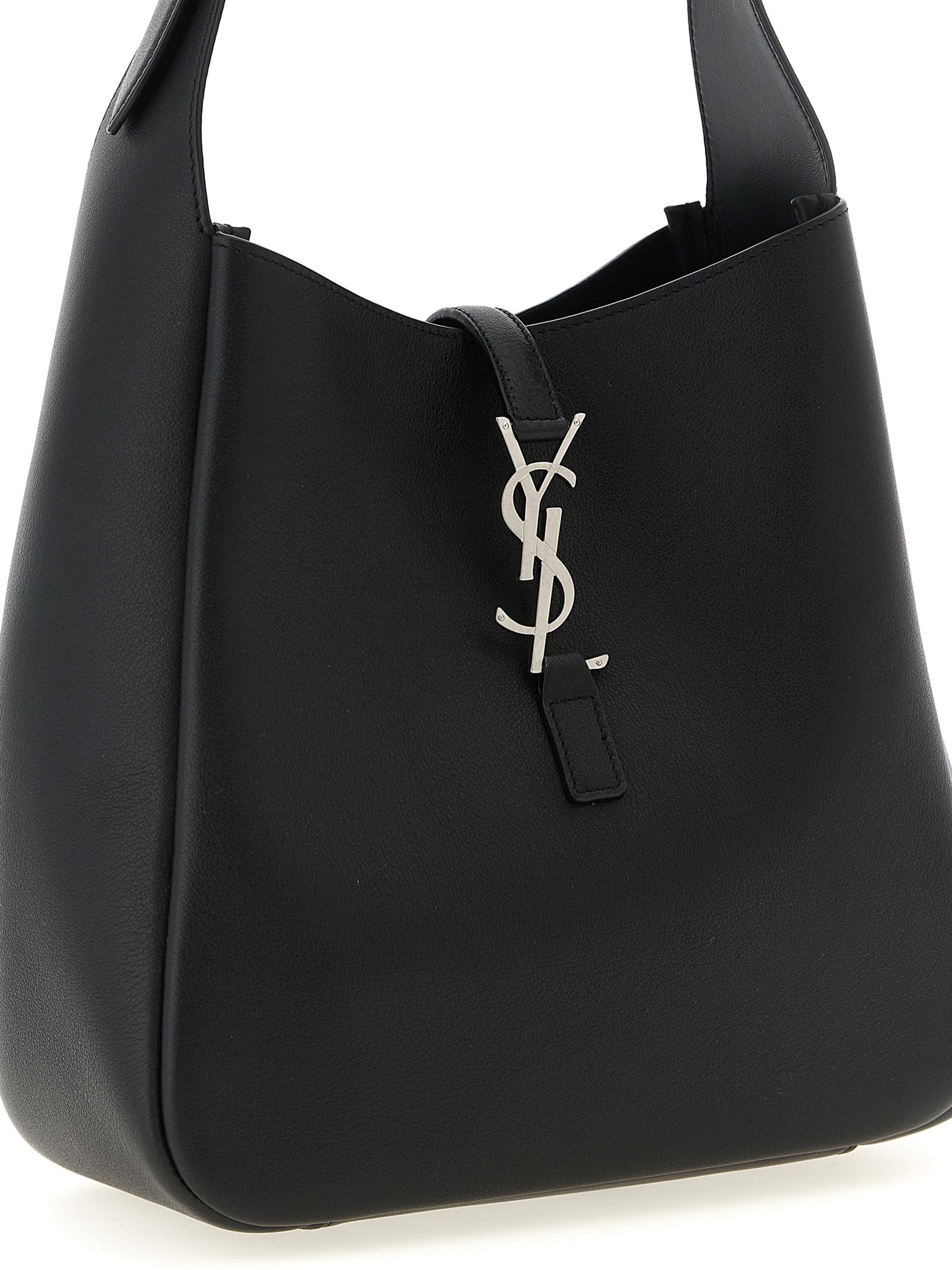 Saint Laurent Black Calfskin Micro Shoulder Bag