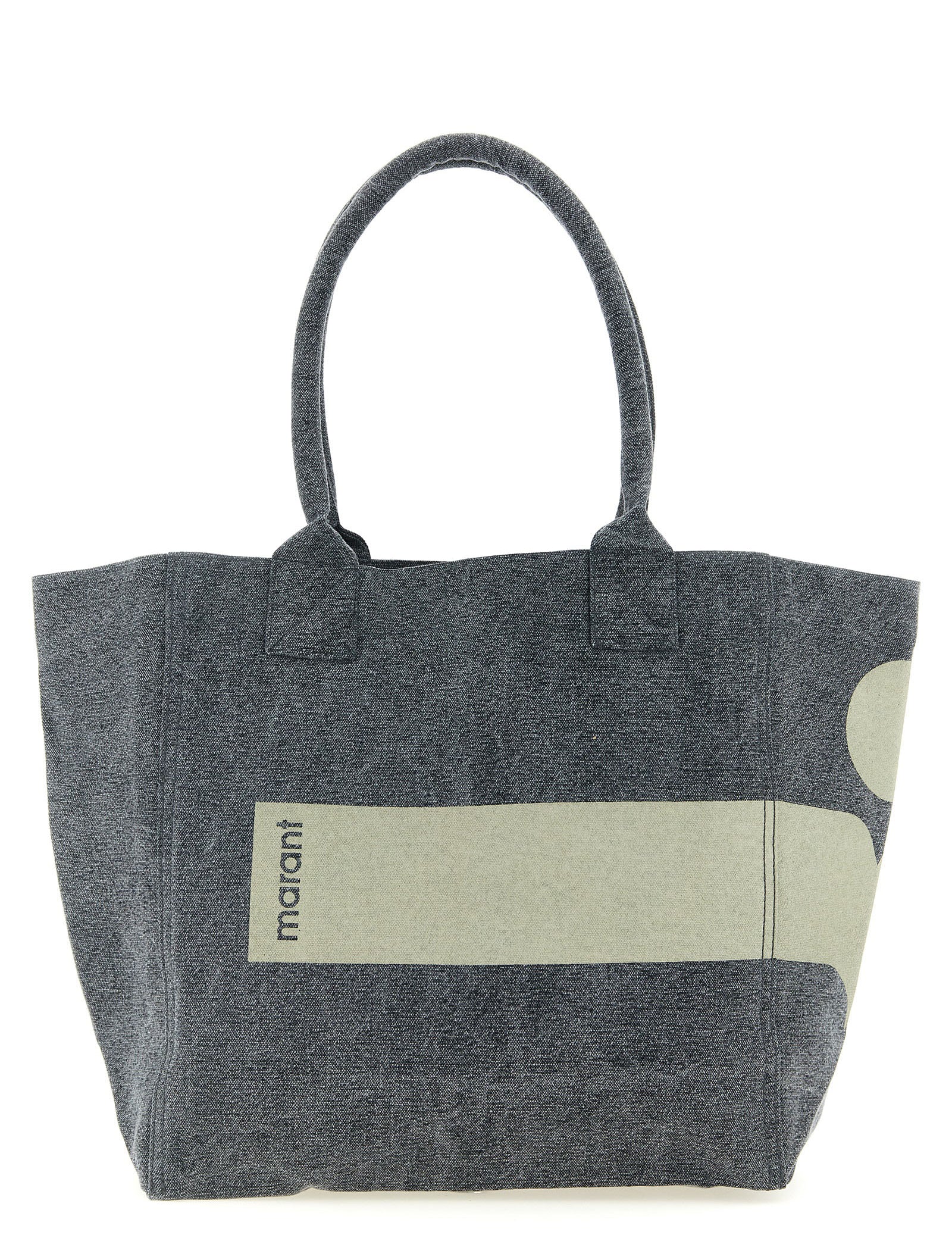 Isabel Marant Black Cotton Canvas Tote Bag