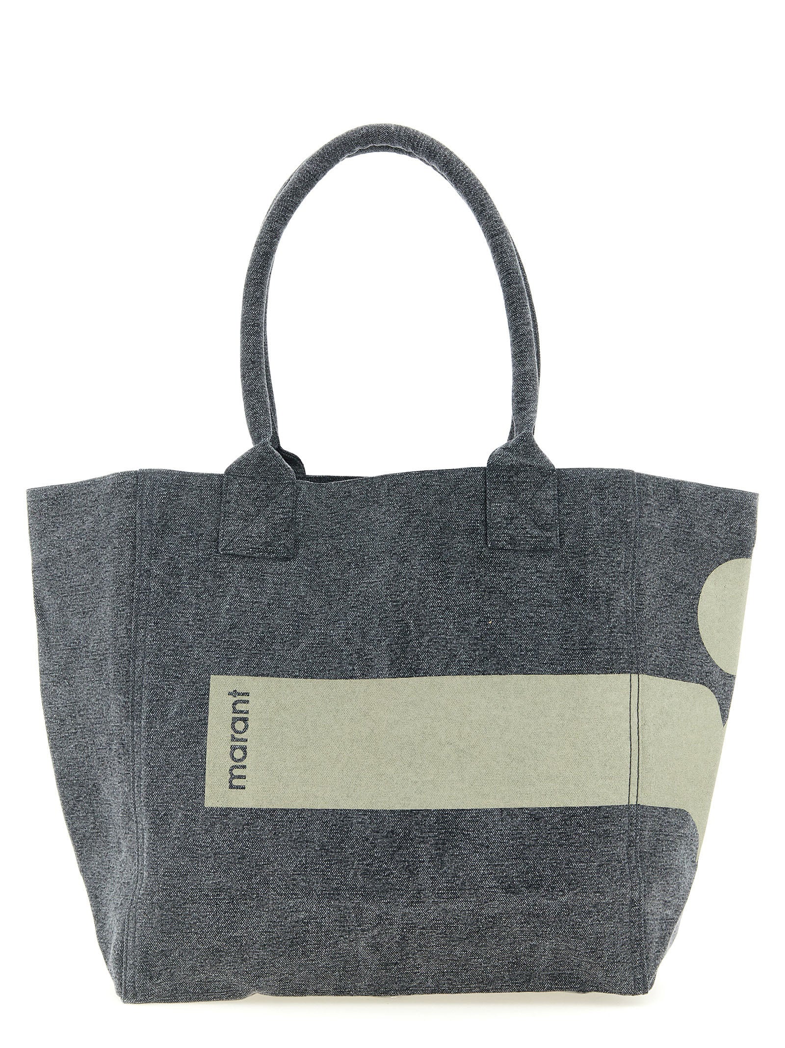 Isabel Marant Black Cotton Canvas Tote Bag