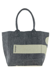 Isabel Marant Black Cotton Canvas Tote Bag