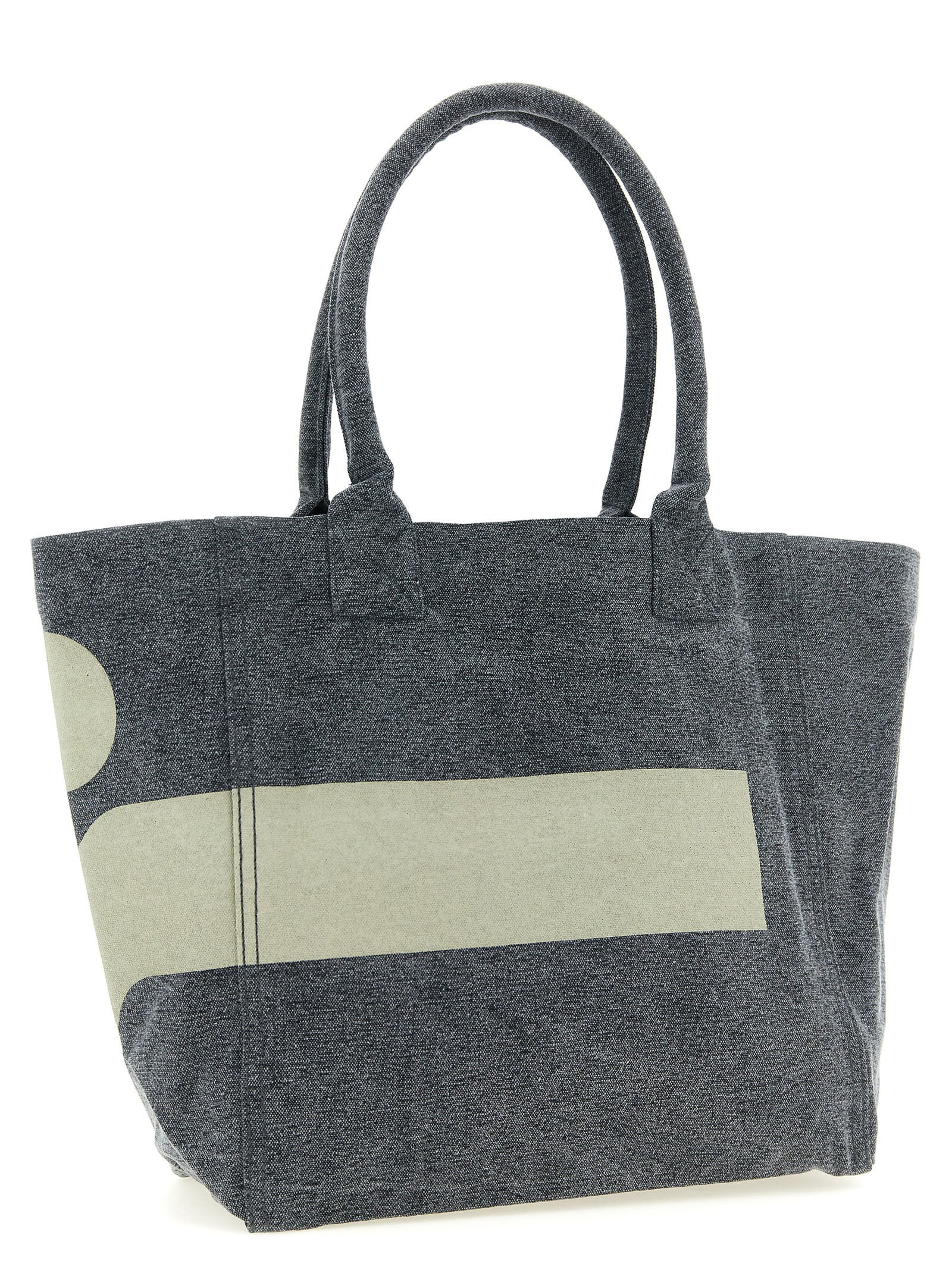 Isabel Marant Black Cotton Canvas Tote Bag