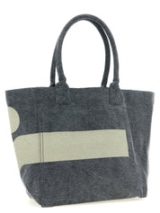 Isabel Marant Black Cotton Canvas Tote Bag
