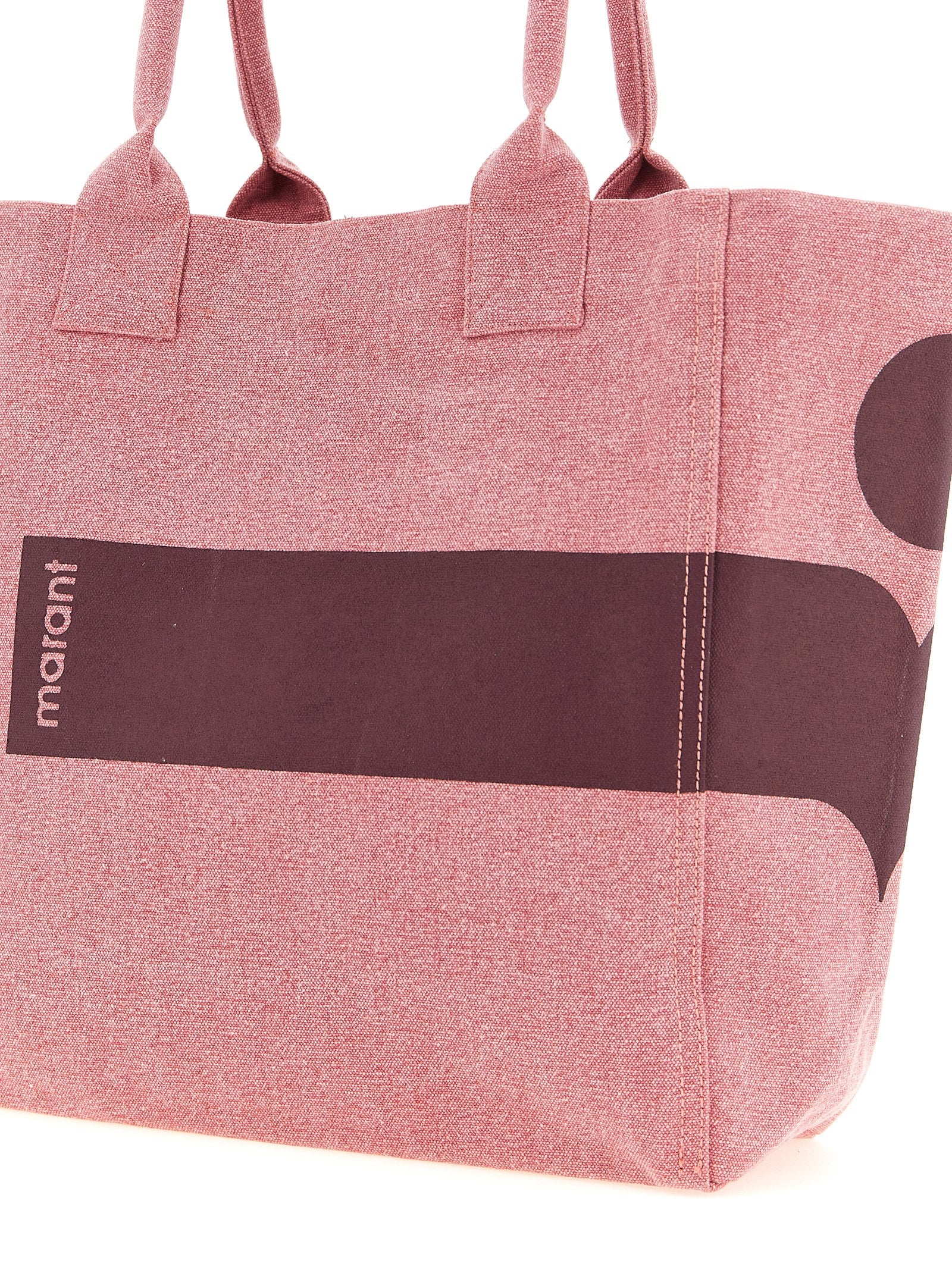 Isabel Marant Pink Cotton Canvas Tote Bag