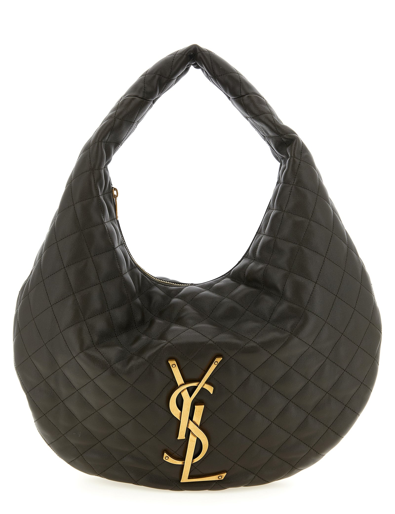 Saint Laurent Brown Lamb Leather Shoulder Bag