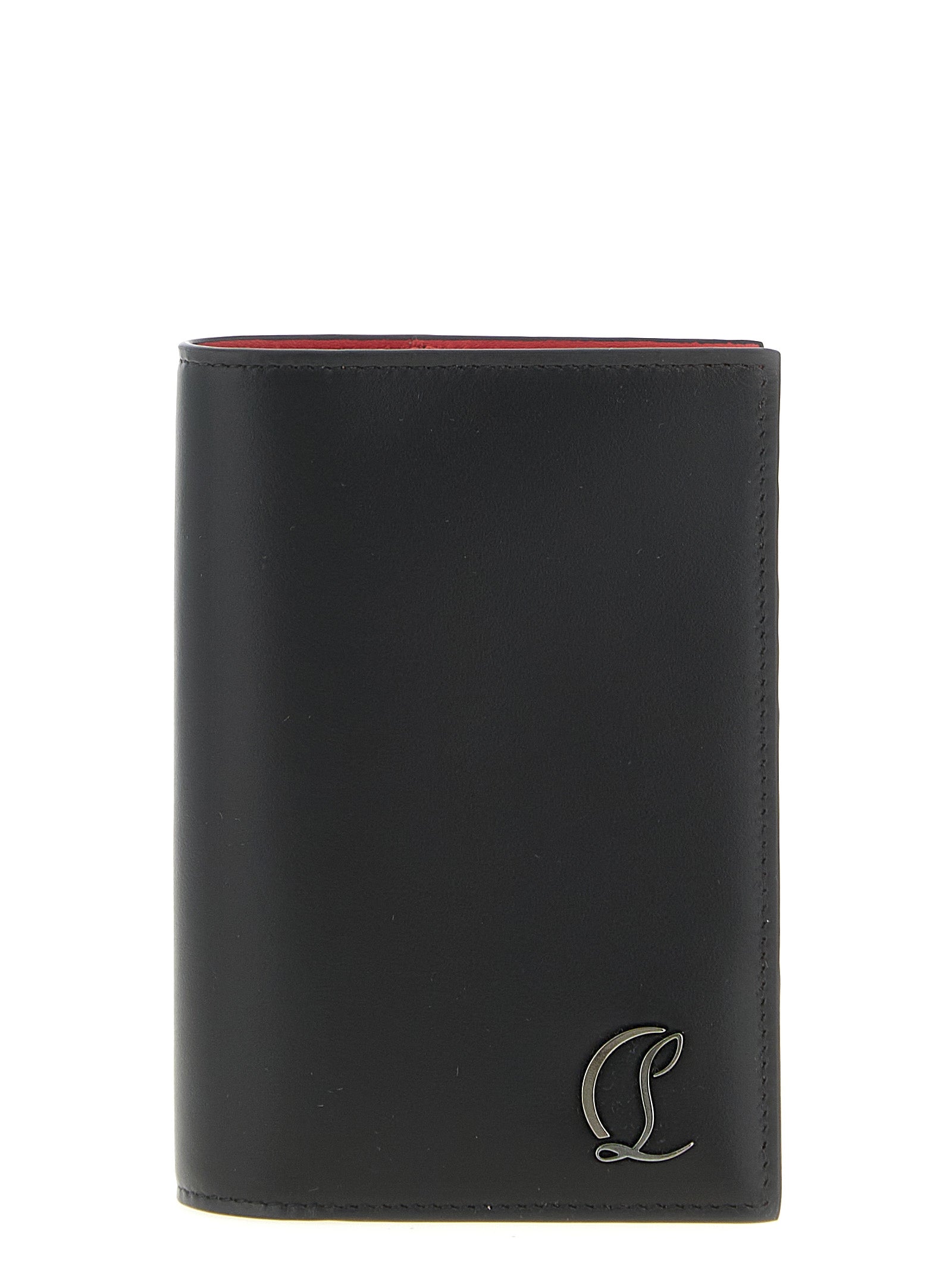 Christian Louboutin Black Calfskin Passport Holder