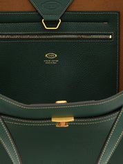 Tod's Green Calfskin Medium Shopping Bag
