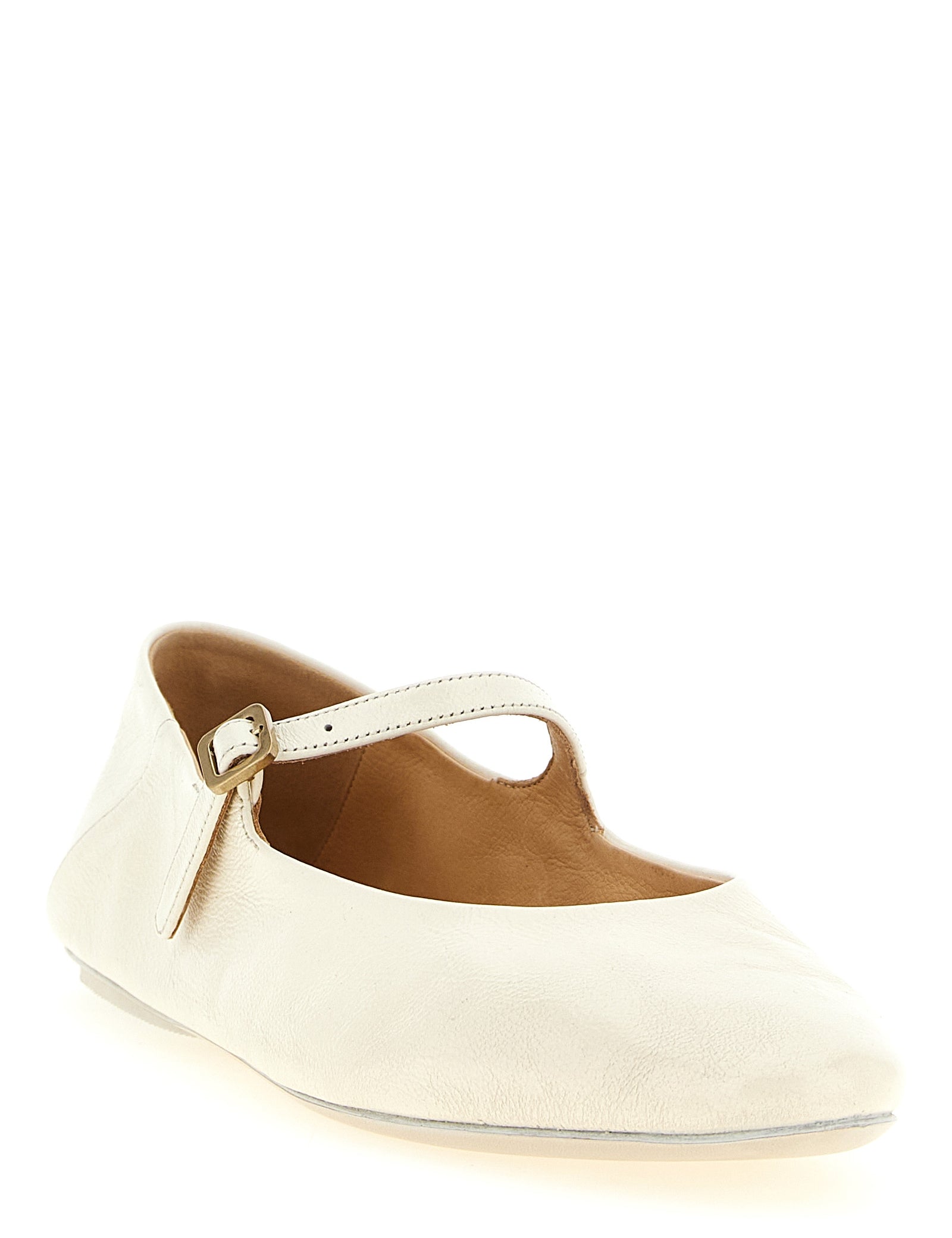 MARSÈLL Beige Calfskin Ballet Flats