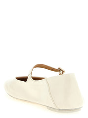 MARSÈLL Beige Calfskin Ballet Flats