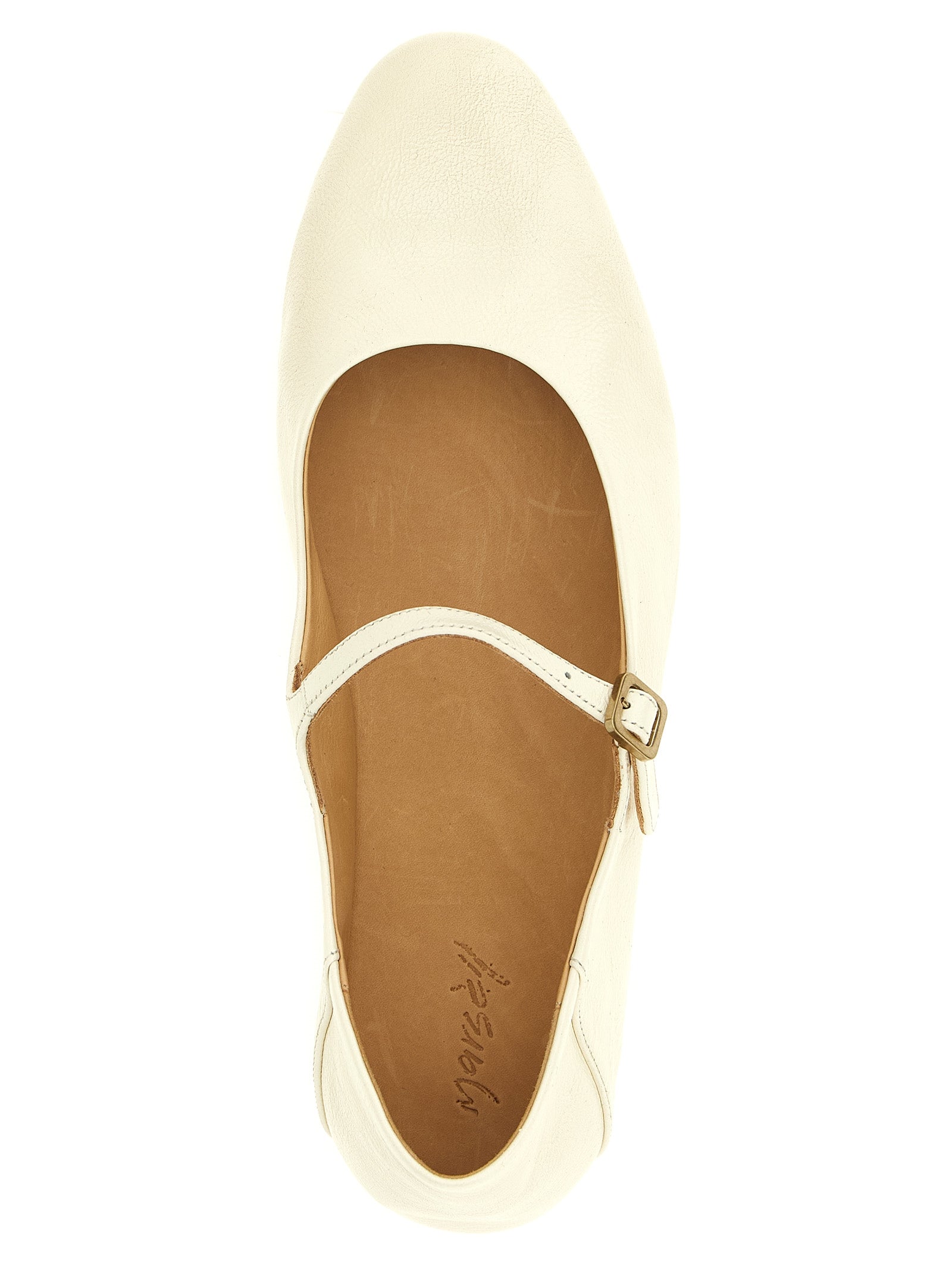 MARSÈLL Beige Calfskin Ballet Flats