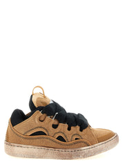 Lanvin Brown Cotton Chunky Sneakers