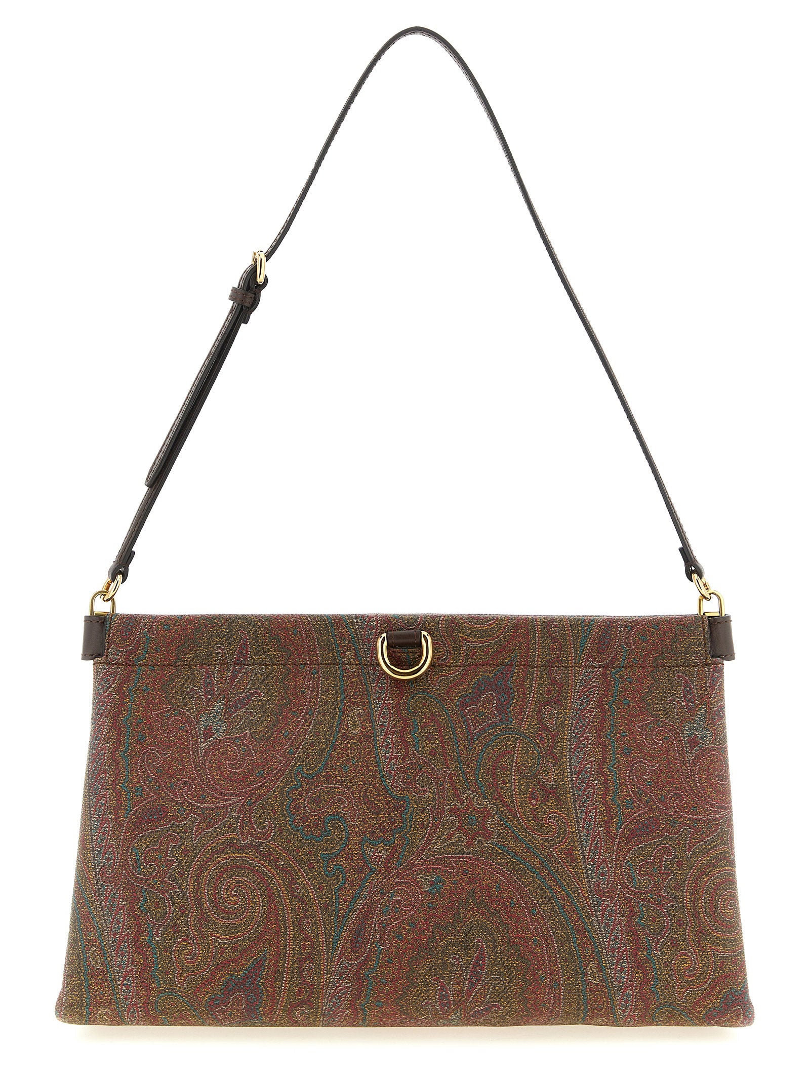 Etro Brown Cotton Mini Clutch