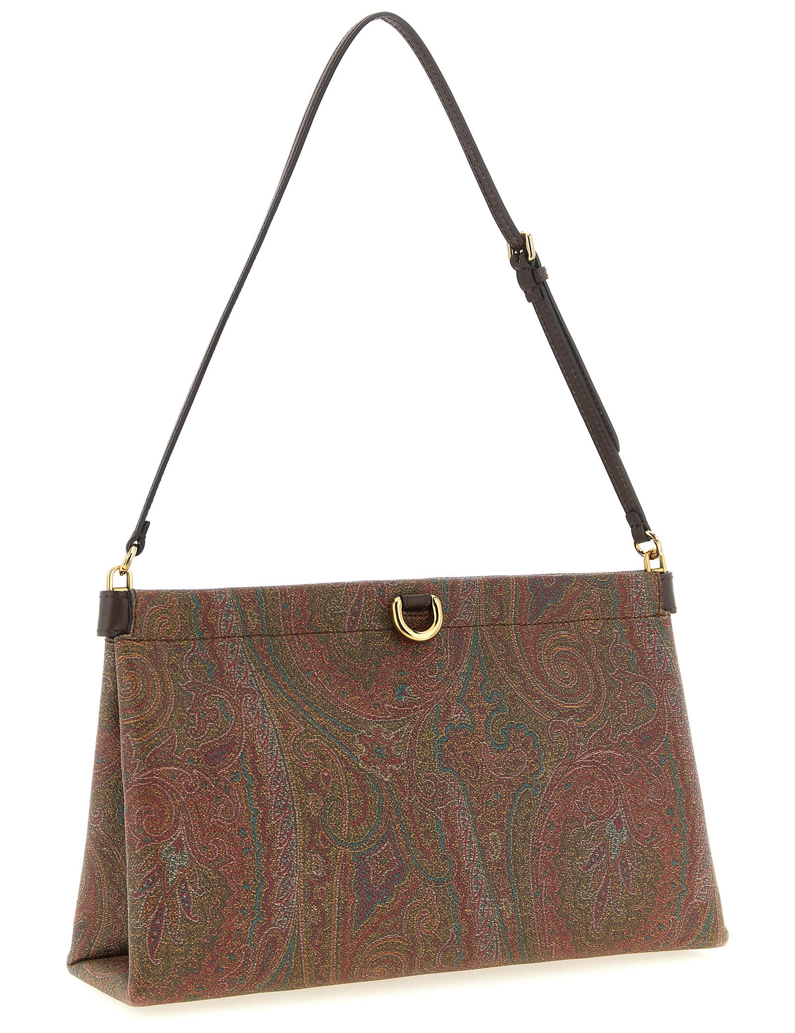 Etro Brown Cotton Mini Clutch