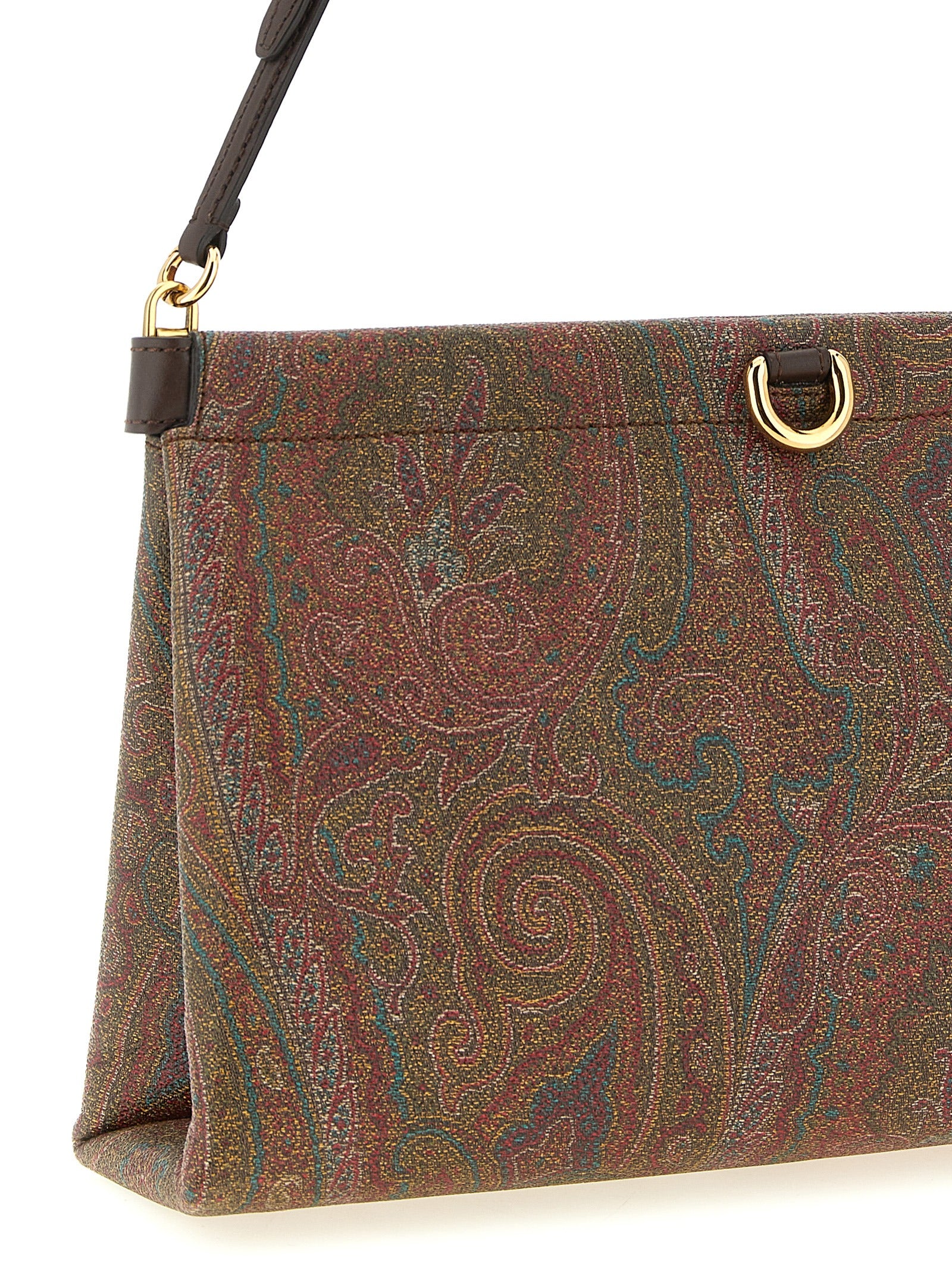 Etro Brown Cotton Mini Clutch