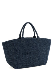 Ganni Blue Organic Cotton XXL Bear Shopping Bag