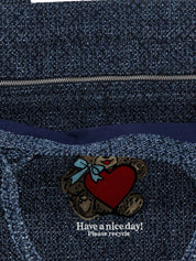 Ganni Blue Organic Cotton XXL Bear Shopping Bag