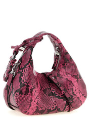Ganni Fuchsia Recycled Polyester Mini Hobo Handbag